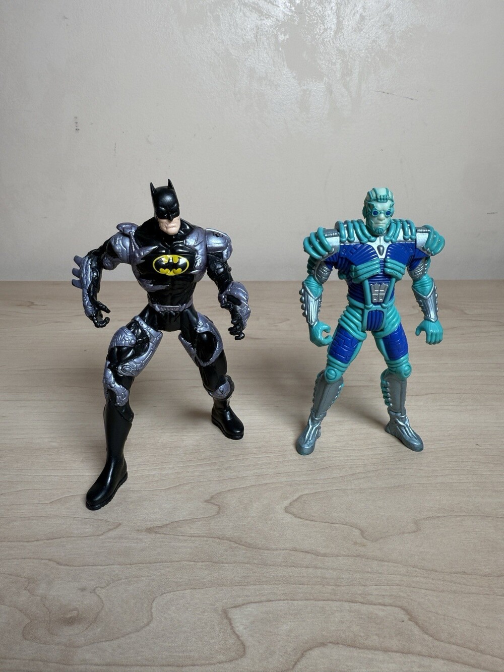 Vintage Batman and Robin Mr. Freeze & Batman Action Figures DC 1997 Kenner